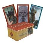 War of the Ring Witch-king Edition metal card box with custom card sleeves.