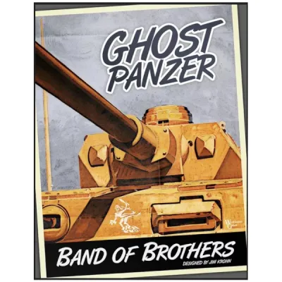 Box cover for Band of Brothers: Ghost Panzer, showing a close-up of a German tank with its gun barrel forward.