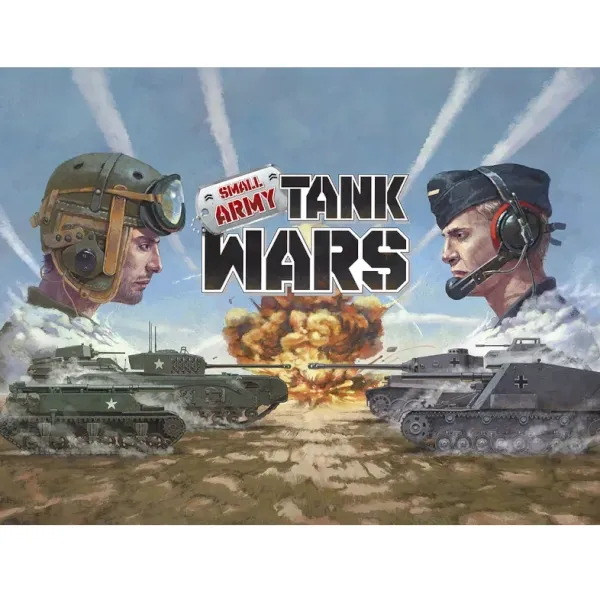 Small Army: Tank Wars box front with Allied and German tanks, tank commanders, and battlefield explosion artwork.