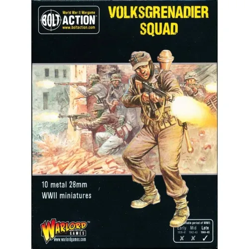 Bolt Action Volksgrenadier Squad box with late-war German infantry fighting in urban combat.