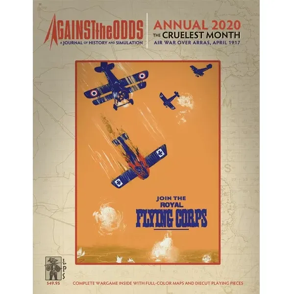Against the Odds Annual 2020 The Cruelest Month cover showing WWI aircraft in combat over Arras.