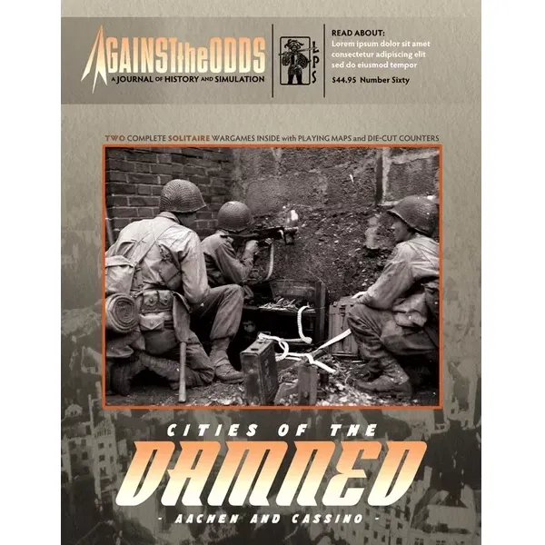 Against the Odds #60 Cities of the Damned cover showing soldiers fighting in urban ruins.