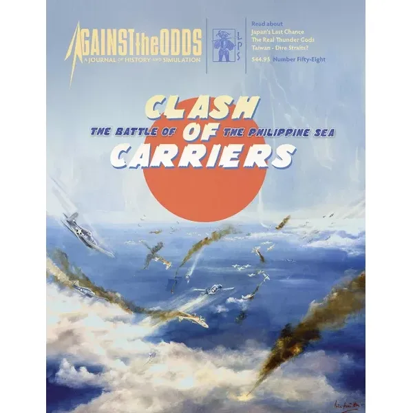 Against the Odds #58 Clash of Carriers magazine cover showing aircraft over the Philippine Sea.