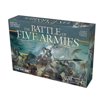 War of the Ring The Battle of Five Armies Revised Edition box showing armies fighting near the Lonely Mountain.