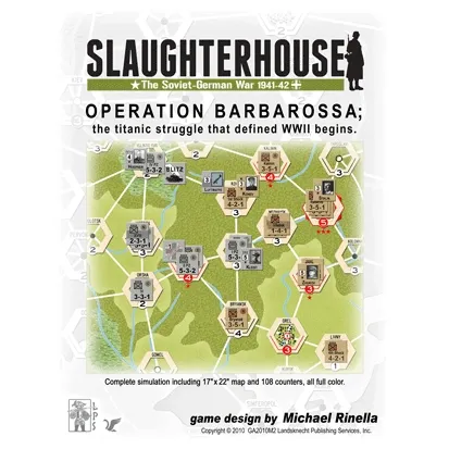 Slaughterhouse cover showing Operation Barbarossa map art with Soviet and German unit counters.