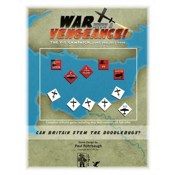 War with a Vengeance V-1 Campaign cover showing a map of southern England and V-1 attack counters.