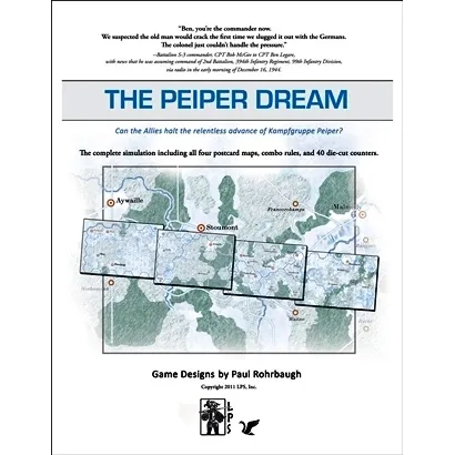 The Peiper Dream Pocket Battle Game cover showing linked map panels for Kampfgruppe Peiper’s advance.