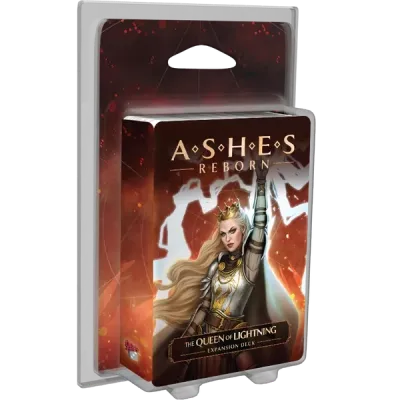 The Queen of Lightning expansion deck for Ashes Reborn featuring Dimona Odinstar.