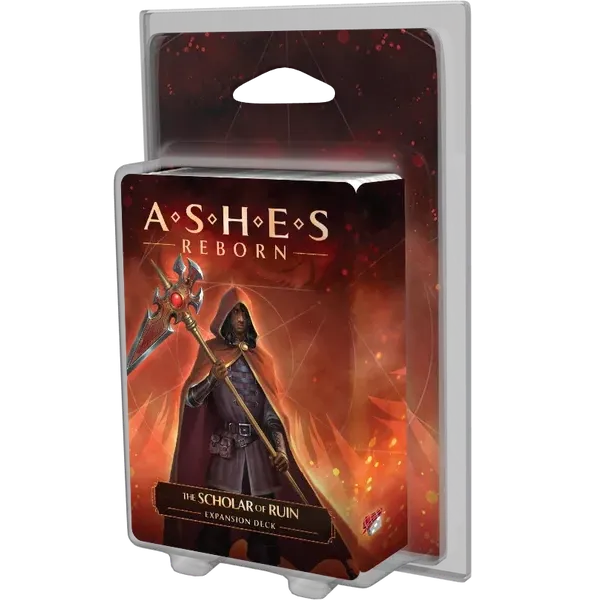The Scholar of Ruin expansion deck for Ashes Reborn featuring Rowan Umberend.