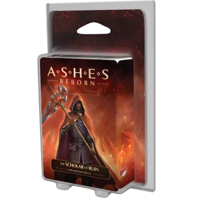 The Scholar of Ruin expansion deck for Ashes Reborn featuring Rowan Umberend.
