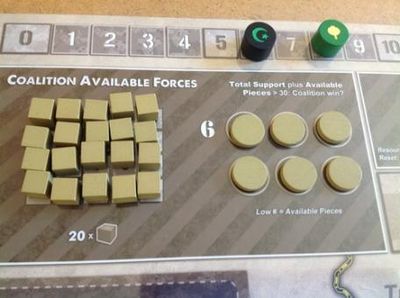 Detailed game board of A Distant Plain 4th Printing, GMT Games Afghanistan COIN series - Boardgamegeneral.