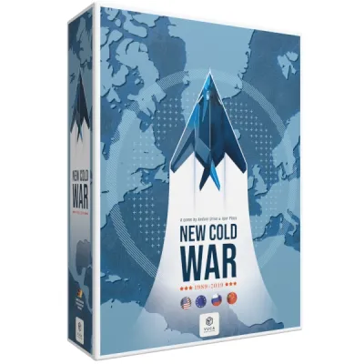New Cold War box front with blue geopolitical map artwork and paper-plane graphic.