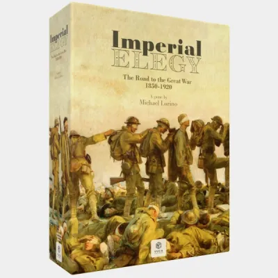 Imperial Elegy box front with First World War soldiers and muted historical artwork.