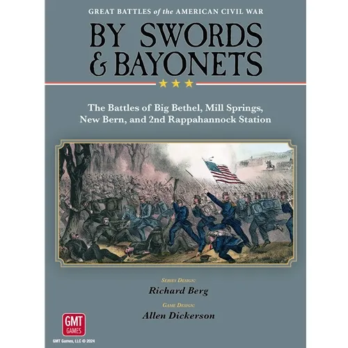 By Swords and Bayonets box front with American Civil War battle artwork and GBACW series branding.