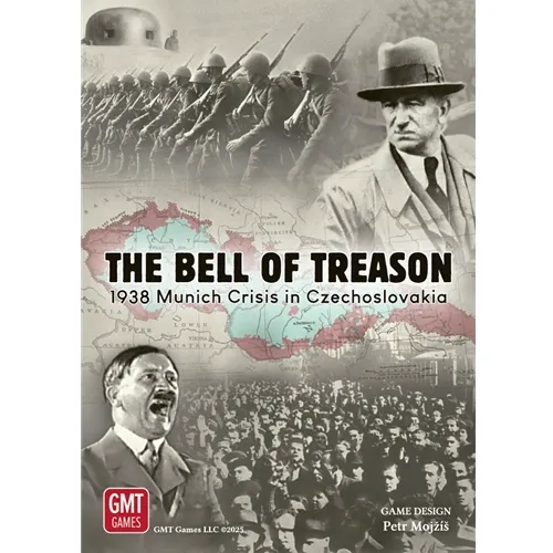 The Bell of Treason box front with Czechoslovakia map, soldiers, Hitler, and Edvard Beneš imagery.