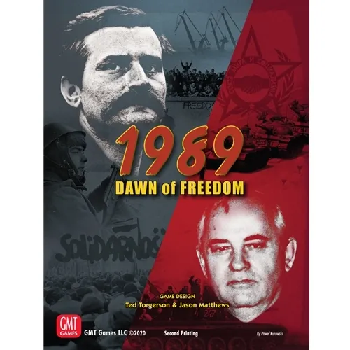 1989: Dawn of Freedom 2nd Printing box front with Cold War protest and political imagery.