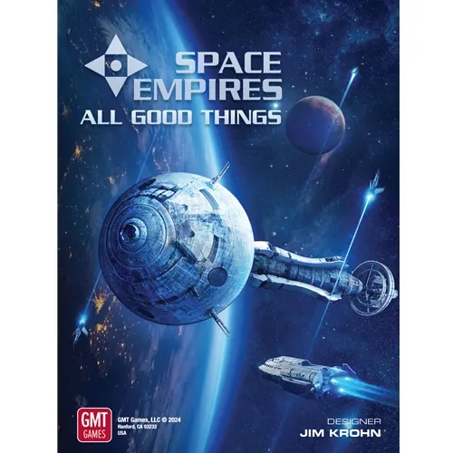 Space Empires: All Good Things box front with space station, planets, and science fiction artwork.