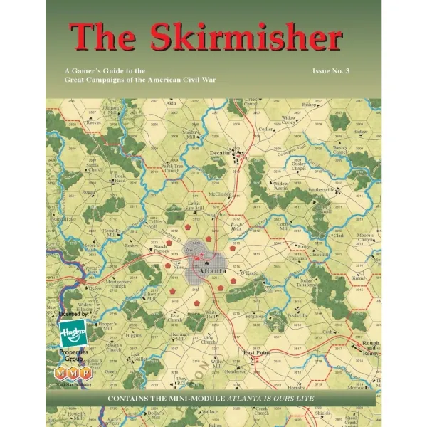 The Skirmisher Issue No. 3 cover with GCACW map artwork and Atlanta Is Ours Lite subtitle.