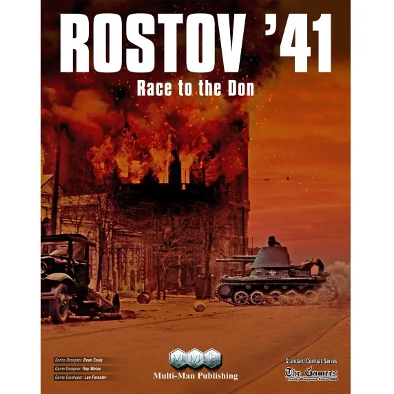 Rostov ’41: Race to the Don box front showing a burning city and German armour during the 1941 campaign.