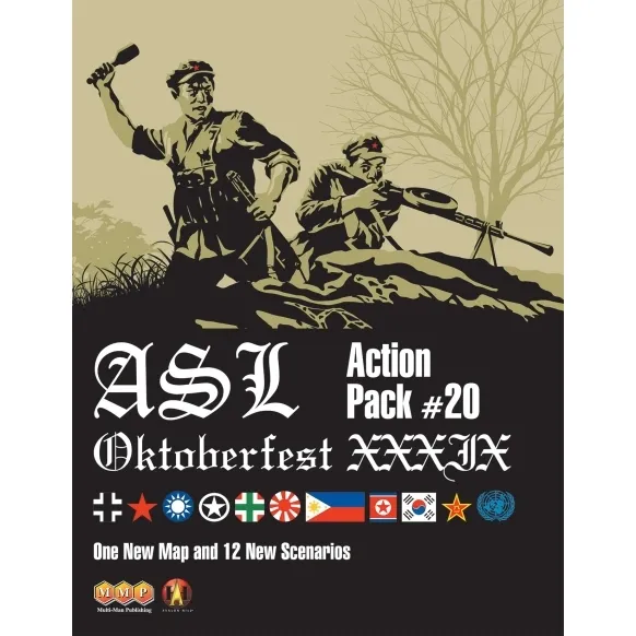 ASL Action Pack #20: ASL Oktoberfest XXXIX cover showing Korean War soldiers and national insignia.