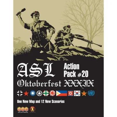 ASL Action Pack #20: ASL Oktoberfest XXXIX cover showing Korean War soldiers and national insignia.