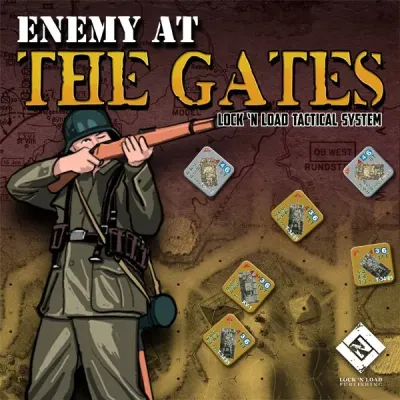 Enemy at the Gates cover showing soldier illustration, vehicle counters, and Stalingrad tactical map background.