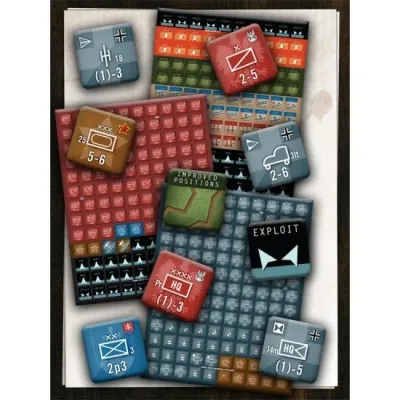 Summer Lightning counters close-up showing German and Polish units on the 1939 Poland campaign map.