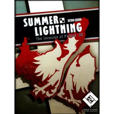 Summer Lightning: The Invasion of Poland ’39 Second Edition cover with Polish eagle and map silhouette.