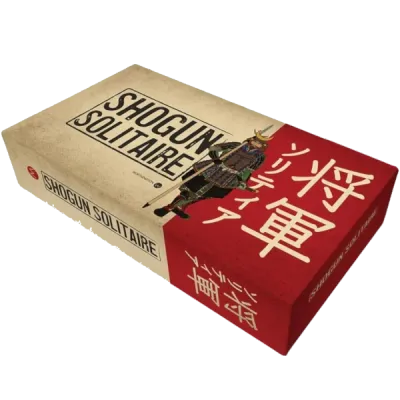 Shogun Solitaire box showing samurai artwork with English and Japanese title design.