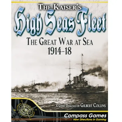 The Kaiser’s High Seas Fleet box front showing dreadnought warships at sea during World War I.