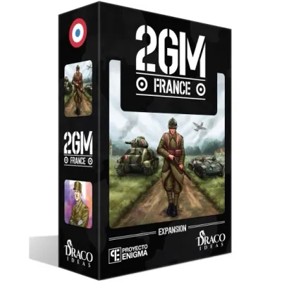 2GM France expansion box showing French soldiers, tanks, and aircraft in combat.