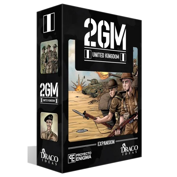 2GM United Kingdom expansion box showing British soldiers and tanks in desert combat.