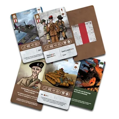 British unit, general, and support cards from the 2GM United Kingdom expansion.