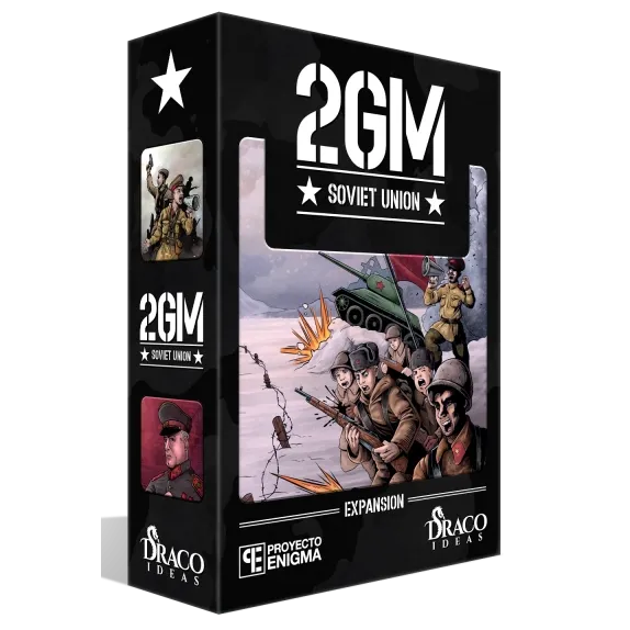 2GM Soviet Union expansion box showing Soviet soldiers and tanks in combat.