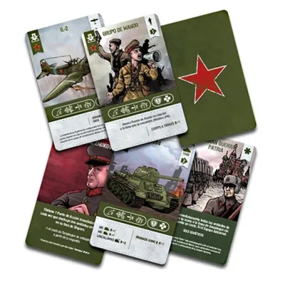 Soviet unit, general, and support cards from the 2GM Soviet Union expansion.