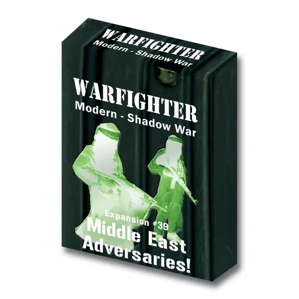 Warfighter Shadow War Expansion #39 Middle East Adversaries box with green night-vision fighters.