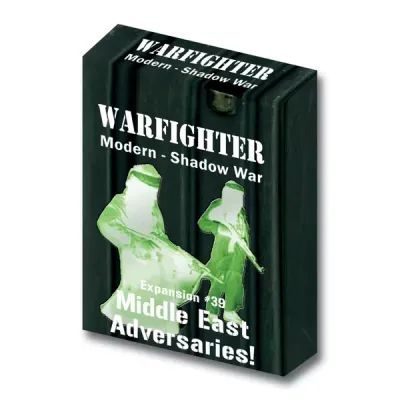 Warfighter Shadow War Expansion #39 Middle East Adversaries box with green night-vision fighters.