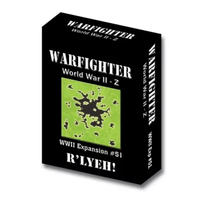 Warfighter WWII-Z Expansion #51 R’lyeh box with green island map artwork.