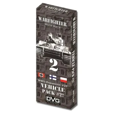 Warfighter WWII Expansion #37 Vehicle Pack #2 box with tank artwork and Axis/European flags.