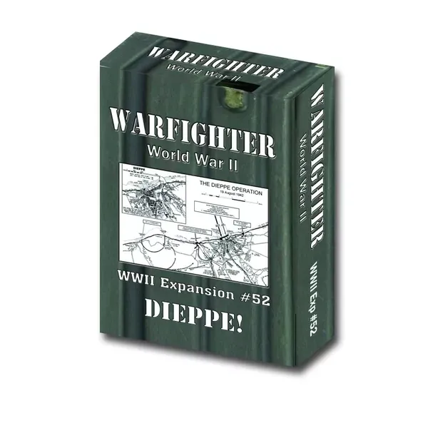 Warfighter WWII Expansion #52 Dieppe box with Dieppe operation map artwork.