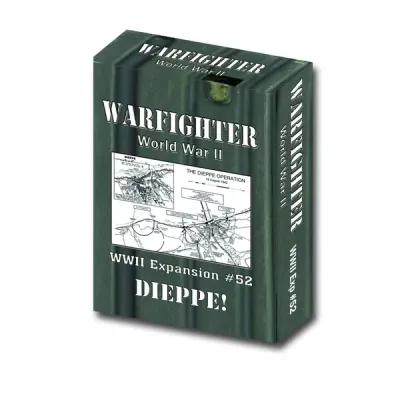 Warfighter WWII Expansion #52 Dieppe box with Dieppe operation map artwork.
