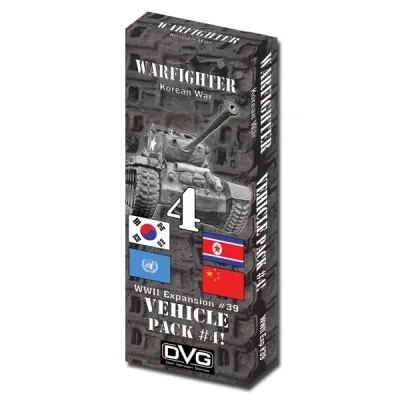 Warfighter Korean War Expansion #39 Vehicle Pack #4 box with tank artwork and Korean War flags.
