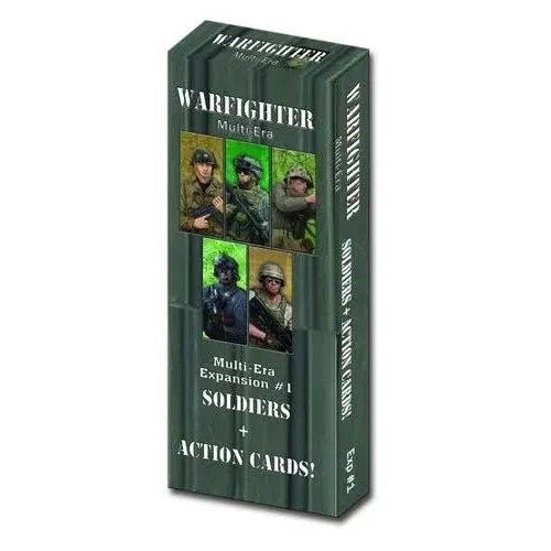 Warfighter Multi-Era Expansion #1 Soldiers + Action Cards box with soldiers from several eras.