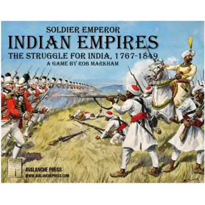 Soldier Emperor: Indian Empires cover with British and Indian forces fighting in a colonial-era battle.