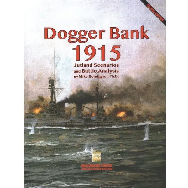 Jutland: Dogger Bank 1915 cover with title text and naval battle smoke artwork.