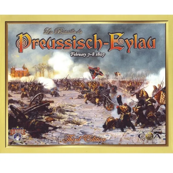 La Bataille de Preussisch-Eylau box cover with Napoleonic winter battle artwork and Third Edition label.