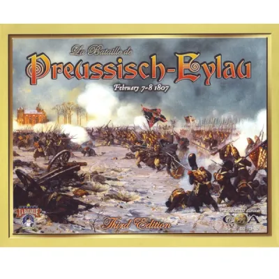 La Bataille de Preussisch-Eylau box cover with Napoleonic winter battle artwork and Third Edition label.