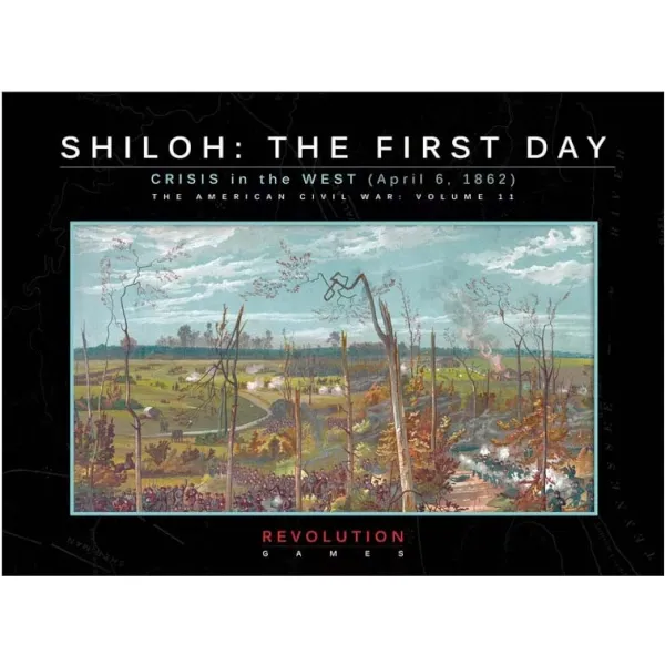 Shiloh: The First Day cover with Civil War battlefield artwork and subtitle Crisis in the West.