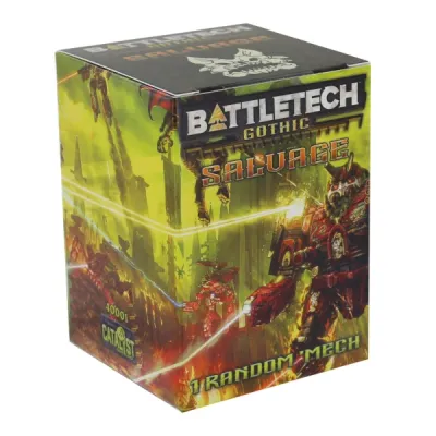 BattleTech: Gothic Salvage Box with dark BattleMech artwork and one random Gothic ’Mech inside.