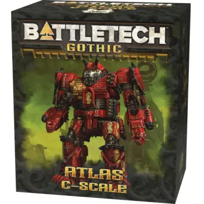 BattleTech: Gothic Atlas C-Scale Miniature box with a large red Gothic Atlas ’Mech on the front.